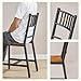HOOBRO Kitchen Chairs Set of 2, Wooden Dining Room Chairs with Metal Frame, Dining Chairs with Back, Easy to Assemble, Farmhouse Dining Chairs for Kitchen, Living Room, Rustic Brown and Black BF39CD01
