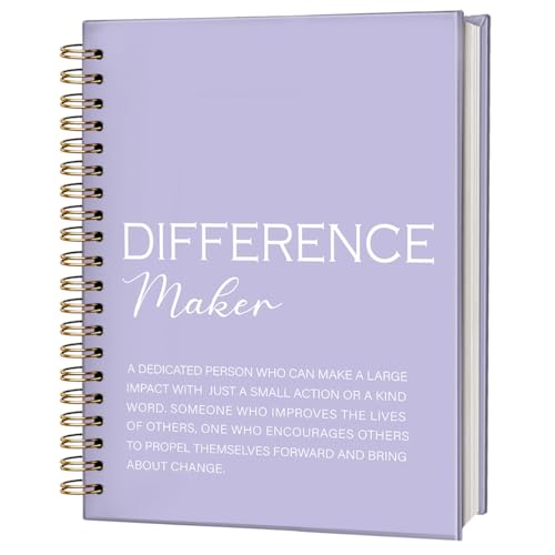 FLVGE Purple Difference Maker Gift, Difference Maker Definition Hardcover Spiral
