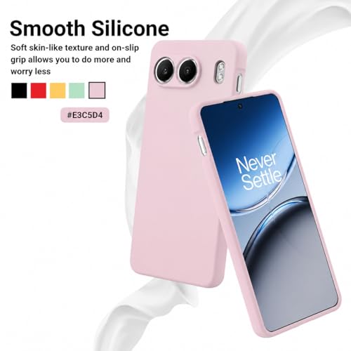 Image of DIZORO Microfiber Candy Compatible for Oneplus Nord 4 5G Smooth Touch Cushion Liquid Soft Silicone Gel Rubber Phone Cases Non-Slip Full Body Protective Shockproof Back Cover - Lilac