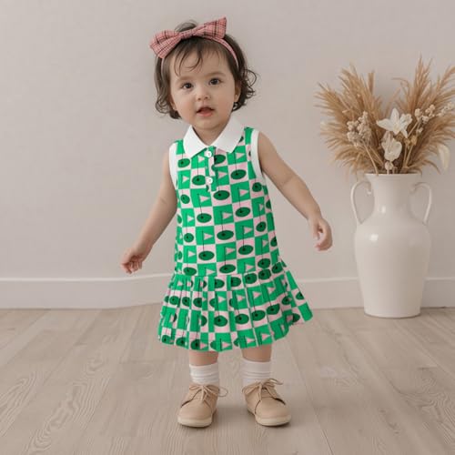 Toddler Baby Girl Golf Outfit Sleeveless Polo Pleated Dress Kids Little Girls Summer Athletic Workout Clothes3