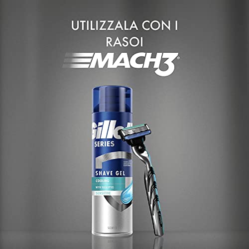 Gillette Series GEL DA BARBA RINFRESCANTE Con Eucalipto, Effetto Lenitivo, Protegge la Pelle Sensibile, Rasatura Confortevole, 200ml X6 - Immagine 4