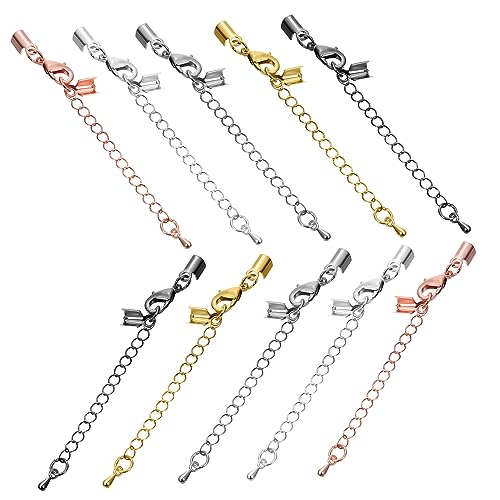 ULDIGI 10pcs Jewelry End Clasps Bracelet Clasps Jump Rings Essential Jewelry Making Kit