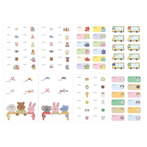 Etiquetas sin hierro: pegatinas para guarderías, botellas de agua, etiquetas para ropa, para niños y adolescentes | Calcomanías de identificación reutilizables para la escuela, el hogar, la enfermería