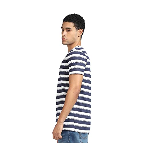 Image of JACK & JONES Men's Printed Slim Fit Crew Neck T-Shirt