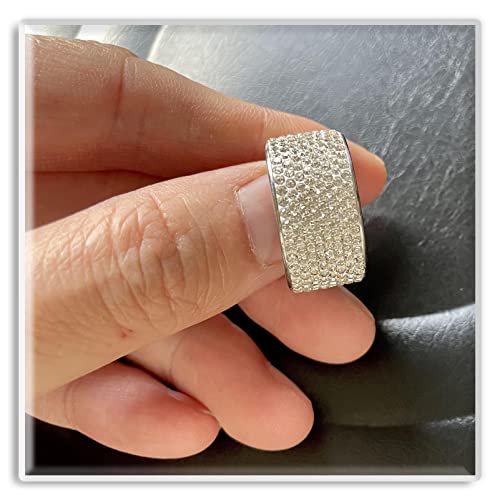 Xusamss Fashion Stainless Steel Ice Out Crystal Ring3