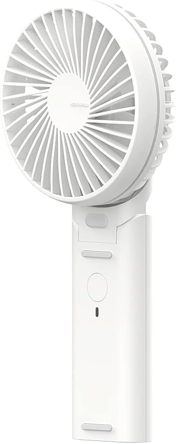 MEDIK 3WAYハンディファン携帯扇風機 手持ち・卓上・首掛け USB充電式 ポータブル 静音 スノーホワイト MCH-A113-WH