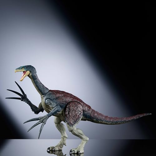 Image of Mattel Jurassic World Dominion Hammond Collection Therizinosaurus Dinosaur Figure with 25 Articulations, Fully Jointed Claws, Glass Eyes & Wired Tail