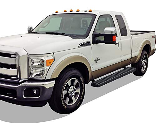Estribos negros de acero inoxidable 6 pulg APS para Ford F250 F350 miniatura 6