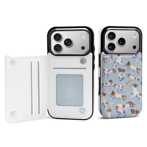 iPhone17 Pro用ケース かわいい ジャックラッセルテリア 犬柄 スマホカバー すまほけーす 携帯ケース 防水 手帳型 PUレザー 財布型 耐衝撃 マグネット式 スタンド機能 傷汚れ防止 指紋防止 かわいい おしゃれ 贈り物