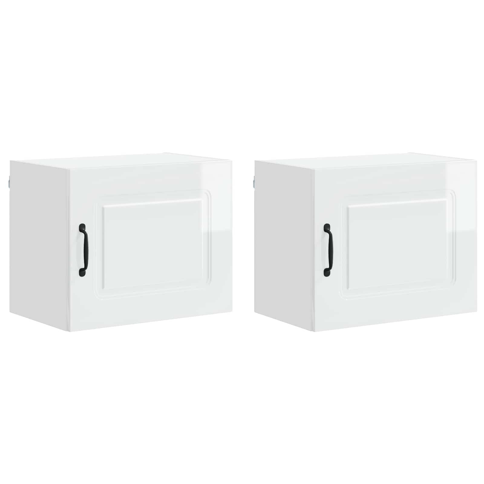 Küchenschrank Front 2 STK. Hochglanz Weiß Holzwerkstoff 50x31x40
