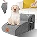 Hund und günstig Kaufen-ZNM Hundetreppe, 2-Stufen Haustiertreppe, Waschbar Katzentreppe für Sofa Bett, Abnehmbar Tragbar Hunderampe für Kleine Hunde und Katzen, Senden 1 Fusselrolle