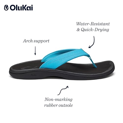 Image of OLUKAI Ohana Women's Sandals, Water Resistant Flip Flops with Arch Support, Lightweight Comfort for Beach & Travel, Enhanced Traction for Wet Surfaces