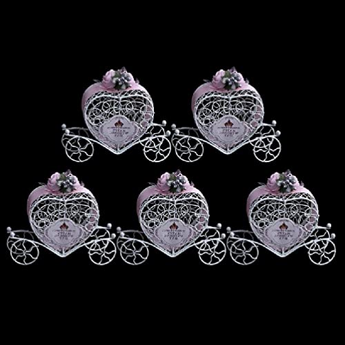 Lot de 5 boîtes à bonbons en forme de carrosse de Cendrillon