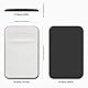 Sinjimoru Rutschfester Magnetischer Handy Kartenhalter für MagSafe, Kreditkartenetui Handy Wallet Magnetic Card Holder kompatibel mit iPhone 16 15 14 13 12 Reihe. M-Basic White
