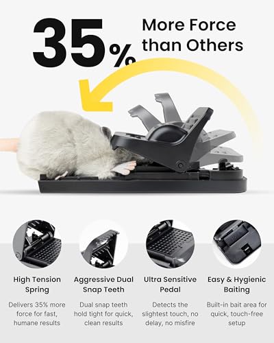 OWLTRA in-/Outdoor Safe Extra Large Plastic Tunnel Snap Rat Trap 2PCS, Instant Kill Rodent Snap Trap with Clear Tunnel Entry, Touch-Free Release,... - Image 2