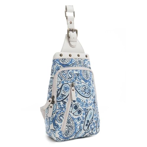 Myra Bag Sling Bag for Women - Western Upcycled Leather Crossbody Handbag Ivory4