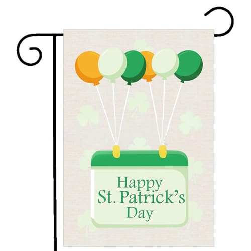 St.Patricks Day Decor Garden Flag Winter House���O�̑������ʒ�