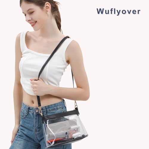 Image of Wuflyover Clear Bag for Stadium Events, Clear Purse for Women