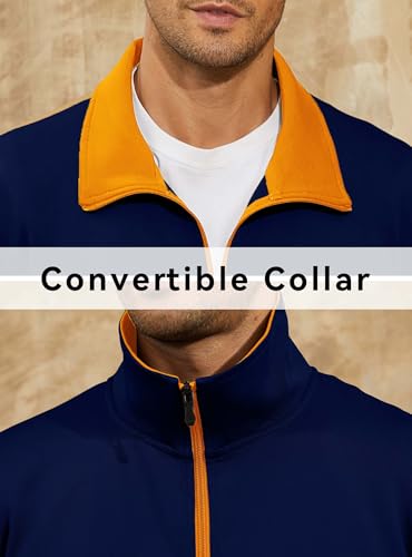 Image of HYPESTFIT Men's Lightweight Casual Bomber Jacket Track Running Athletic Varsity Coat