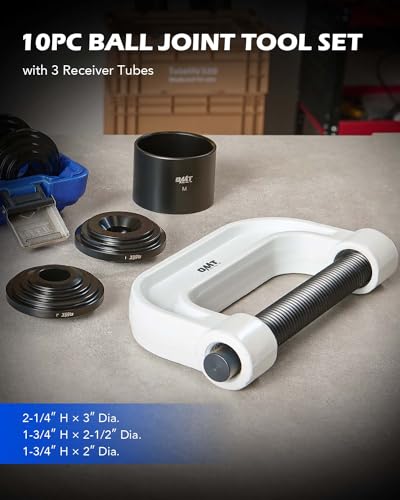 Image of Orion Motor Tech Ball Joint Press Kit, Heavy Duty Ball Joint Tool with 4x4 Adapters, Ball Joint Removal Tool Kit for Most 2WD and 4WD Cars and Light Trucks