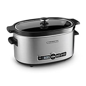 KitchenAid Refurbished 6-Quart Slow Cooker with Glass Lid | Stainless Steel (Renewed)