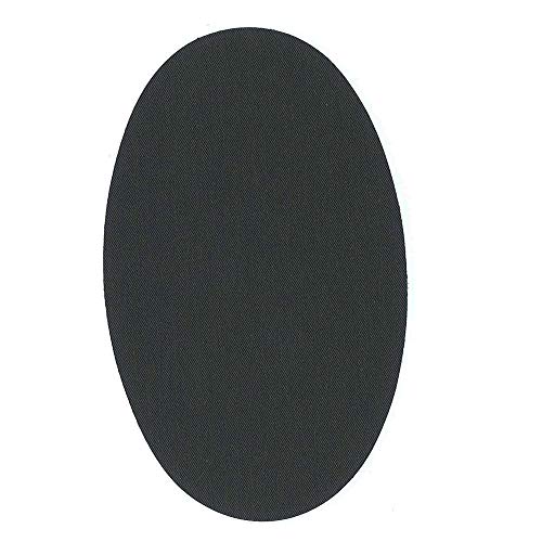 1 par rodilleras color gris oscuro termoadhesivas de plancha. Coderas para proteger tu ropa y reparación de pantalones, chaquetas, jerseys, camisas. 16 x 9,5 cm.