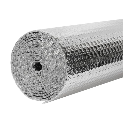 Elnwnnkc Película de aislamiento térmico para techo de invernadero, lámina de aluminio reflectante, adecuada para luz solar reflectante de aluminio