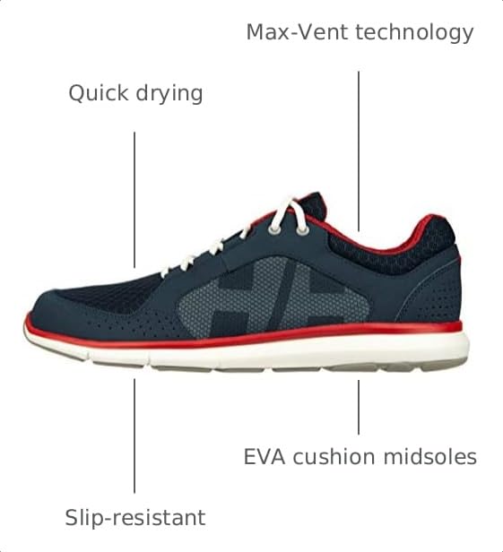 Image of Helly-Hansen Ahiga V4 HP Boat Shoes for Men - Breathable, Lightweight, and Hard-Wearing Textile with EVA Cushion Midsole and Rubber Traction Outsole