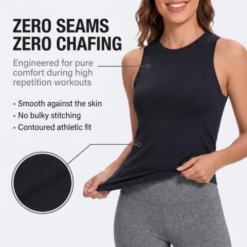 Image of Spyder Womens Workout Tank Tops - Seamless Workout Tank Tops Woman, Yoga Tops for Women, Athletic Activewear Gym Tanks