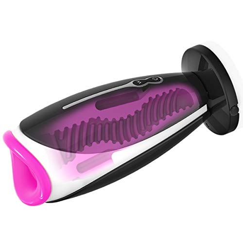 Male Masturbator Cups with Dual Motor 12 Vibrating Modes for Intense Climax, PALOQUETH Blow Job Stroker Adult Oral Sex Toy with Squeezable Panels Girl’s Moans for Men Pleasure