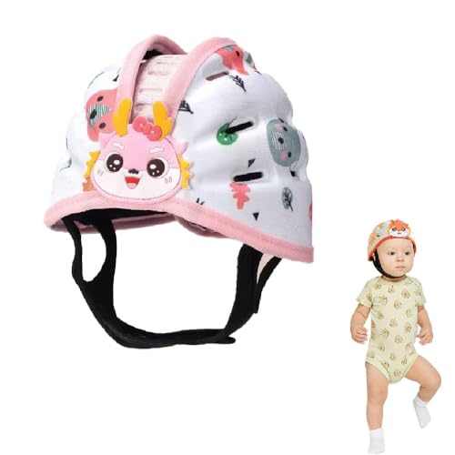 LUVINA Baby Safety Helmet for 1-2 Years, Baby Head Protector for Crawling and Walking, Infant Soft Helmet for Learning to Walk, Anti-Collision Head Guard Cushion Baby Walking Safety (Pink)