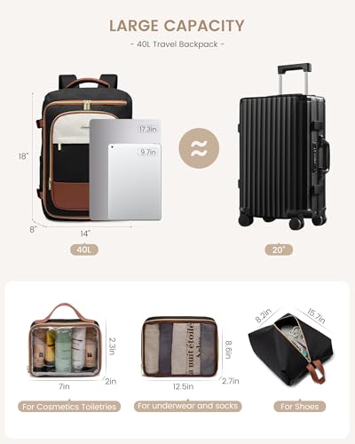 LOVEVOOK 40L Carry On Backpack