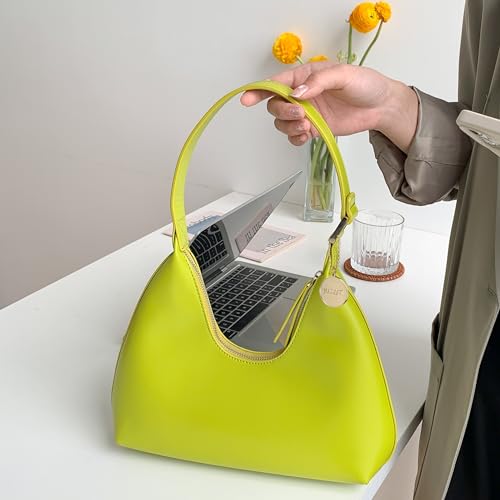 Image of JOLLQUE Shoulder Bag for Women, Small Leather Handbag Purse,Unique Trendy Zipper Hobo Bag