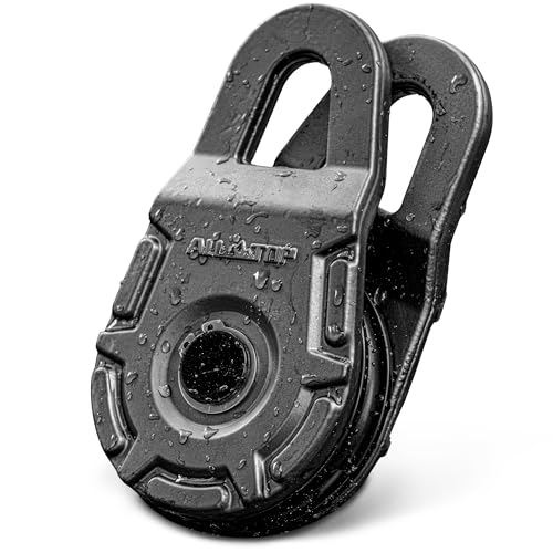 ALL-TOP Forged Snatch Block (18 Ton Work Load) Extreme Recovery Winch Pulley System for Synthetic Rope or Steel Cable, Forged E-Coated