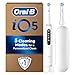 Oral-B iO5 Electric Toothbrushes for Adults, 2 Toothbrush Head & Travel Case, 5 Modes with Teeth Whitening, UK 2 Pin Plug, White