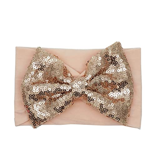 Xansema Baby Girls Sequins Bow Headband Elastic Newborn Infant Toddlers Hairband Hair Accessories  cover