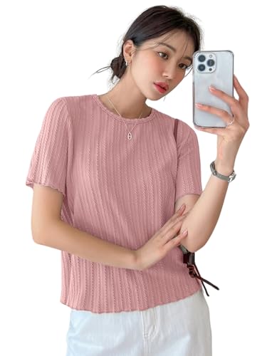Image of GRECIILOOKS Women's Poly Cotton Regular Fit Crop Top, Loose Fit Oversized Shirts & Stylish Korean Tank Tops for Summer Wear (Available in Plus Size)