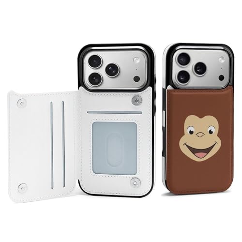 手帳型 おさるのジョージ 対応 iPhone 17 Pro ケース カード収納 スマホケース 財布型 携帯ケース 軽量 全面保護 スタンド機能 おしゃれ お祝いギフト