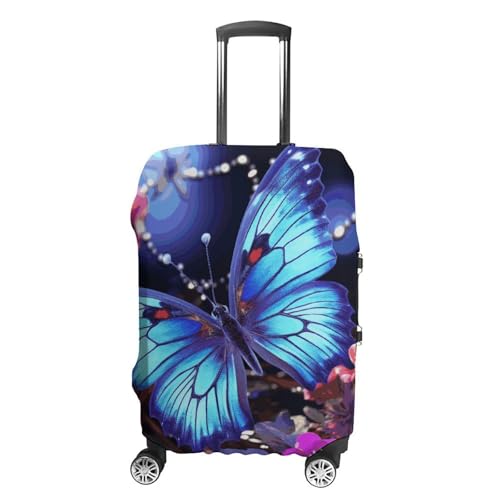 Carry on Luggage Cover Beauty Butterfly Suitcase Covers for Luggages Tsa Approved Travel Luggage Sleeve Protector Elastic Suitcase Protector Anti-Scratch Washable Fits 19-30 Inch Case -S