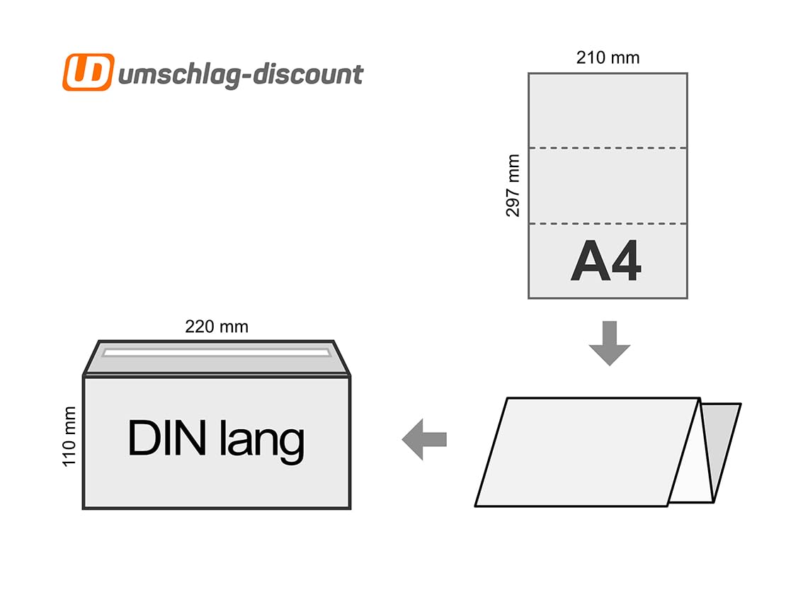 250 blaue Briefumschläge ohne Sichtfenster für hochwertige Sendungen, Einladungen & Co, Dunkelblau, Azur, selbstklebend, mit den Maßen 220 x 110 mm (DIN lang)