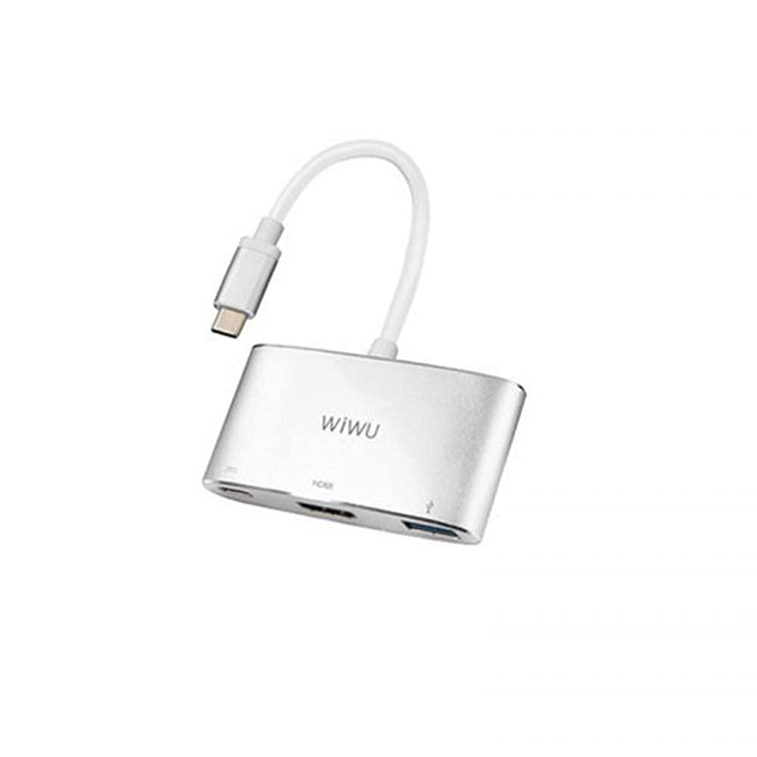 WIWU Alpha 3 In 1 USB-C Hub C2H, Gray