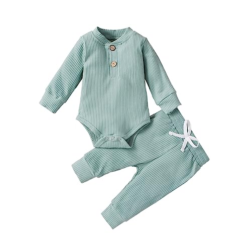 Uwdiohq Angebote Sale Neugeborenen Baby Mädchen Junge Kleidung 3 6 12 18 24 Monate Outfits Langarm Gestrickte Baumwolle Strampler Hosen Infant Winter Sets 1 Mädchen Outfit Sale Angebote Bestellung