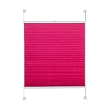 Modernes farbiges Klemmfix Plissee verspannt. Für Mietwohnungen auch gut geeignet. Einfache Befestigung ohne Bohren und Schrauben am Fensterrahmen oder Tür. Problemlos wieder zu entfernen. Robustes Klemmträgersystem.