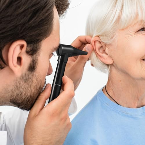 Supvox Medizinisches Otoskop Set Mit 3-Facher VergrößErung Und Einstellbarem Led-Licht Diagnostisches Mini Otoskop FüR Ohr- Und Nasenuntersuchung Inklusive 5 Spekula FüR Kinder Und Erwachsene