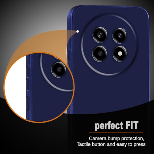 Image of Back Cover for Realme 13 Pro 5G / 13 Pro Plus 5G | Full Camera Protection | Premium Liquid Silicon Case | Flexible Bumper Case for Realme 13 Pro 5G / 13 Pro Plus 5G (Dark Blue)
