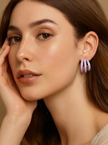 Image of Bohey by KARATCART Gold-Toned Classic Half Hoop Earrings for Women