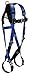 FallTech 7015BX/2X Contractor + Standard Non-Belted Harness, 1 Back D-Ring; MB Legs/Chest; Padded Mesh Yoke; Friction Roller-Style Adjusters, X-Large/XX-Large, Blue
