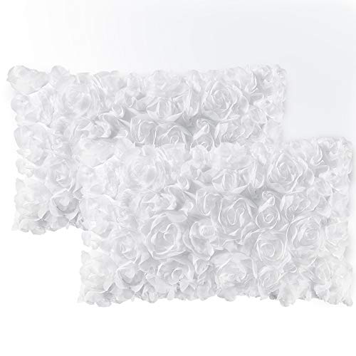 MIULEE Pack of 2 3D Decorative Spring Romantic Stereo Chiffon Rose...
