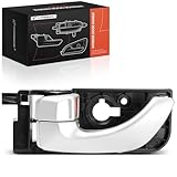A-Premium Rear Left Driver Side Interior Door Handle Compatible with Hyundai Sonata 2006 2007, Silver, Replace# 836103K020