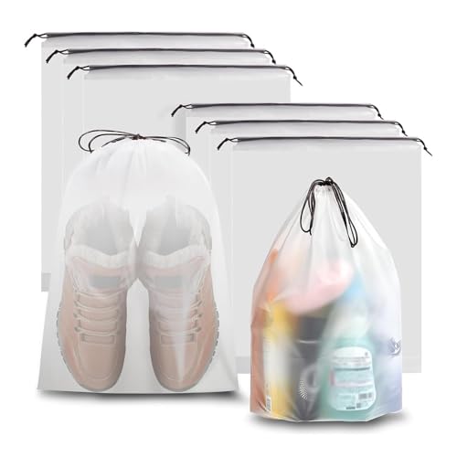 6 PCS Extra Larg Clear Shoe Bags for Travel, 3 Pcs 13.8